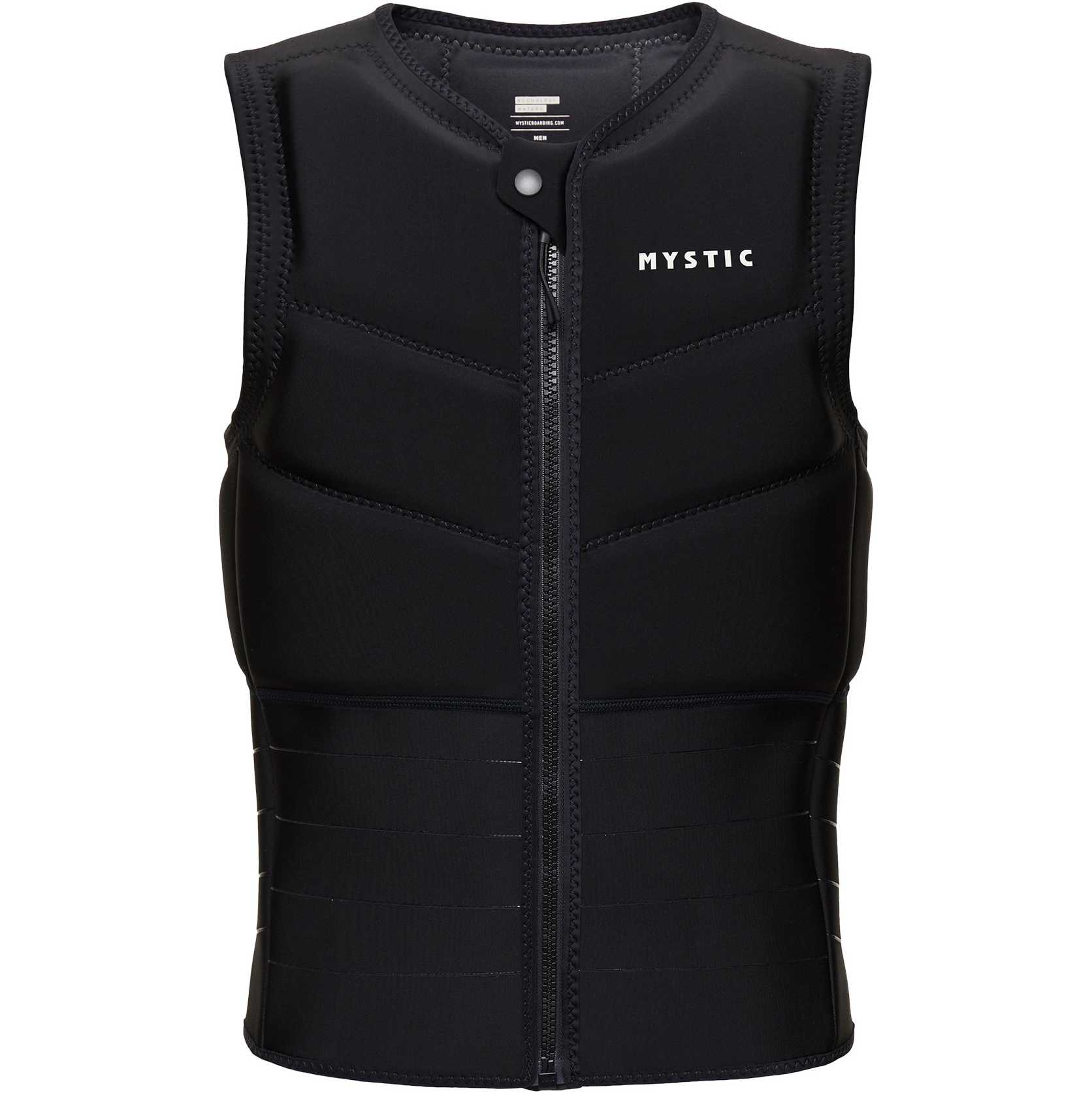 2026 Mystic Mens Star Front Zip Kite Impact Vest 35005.230231 - Black